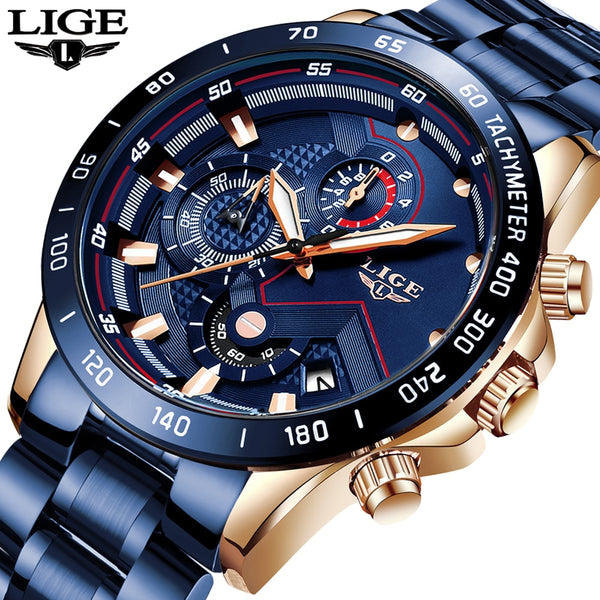 Mens Top Brand Luxury Chronograph Quartz Watch