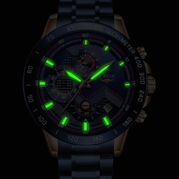 Mens Top Brand Luxury Chronograph Quartz Watch