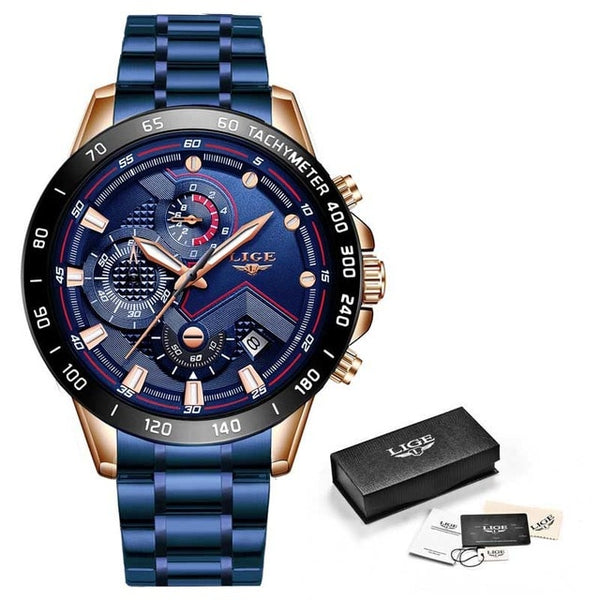 Mens Top Brand Luxury Chronograph Quartz Watch