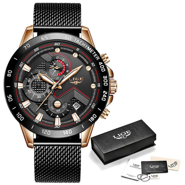 Mens Top Brand Luxury Chronograph Quartz Watch