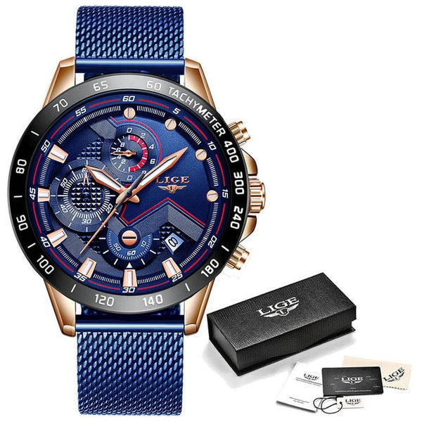 Mens Top Brand Luxury Chronograph Quartz Watch