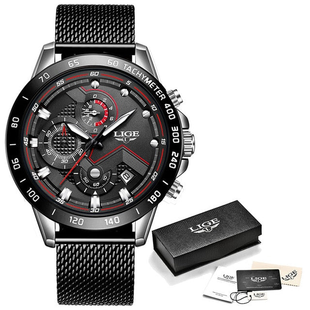 Mens Top Brand Luxury Chronograph Quartz Watch