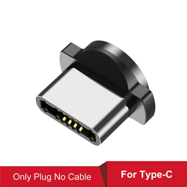 Fast Charging Micro USB, Type C, Mobile Phone Cable w Rotating Magnetic Head