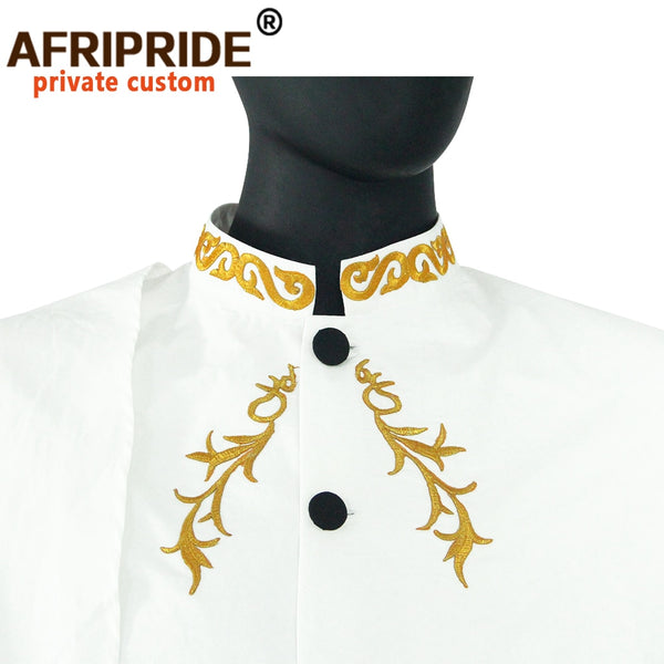 Mens Dashiki 3 Piece Ensemble - Coat, Pants & Hat