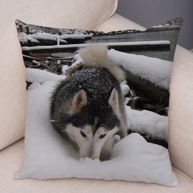 Siberian Husky Pillow Covers Super Soft 45*45cm