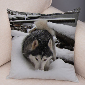 Siberian Husky Pillow Covers Super Soft 45*45cm