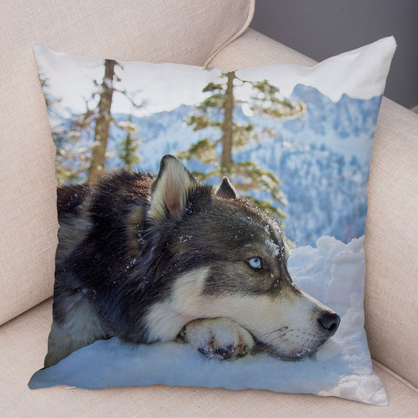 Siberian Husky Pillow Covers Super Soft 45*45cm