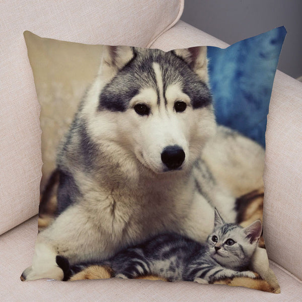 Siberian Husky Pillow Covers Super Soft 45*45cm