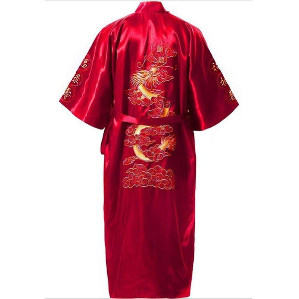 Mens Chinese Dragon Kimono & Shorts Embroidered