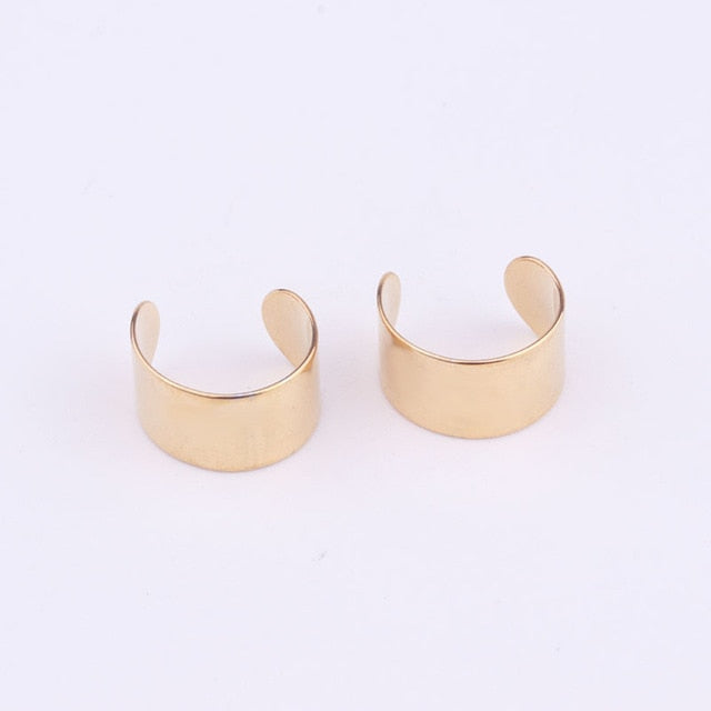 Womens Silver Frog Ear Cuff Earrings, No Piercing