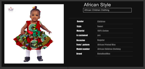 Baby Girl Summer African Dashiki Dress