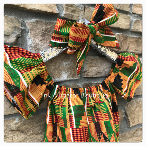 Baby Girl Summer African Dashiki Rompers