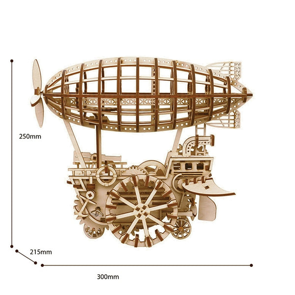 DIY 3D Wooden Puzzle Model Building Kits - Vintage Movie Projector-Vitascope, Zeppelin
