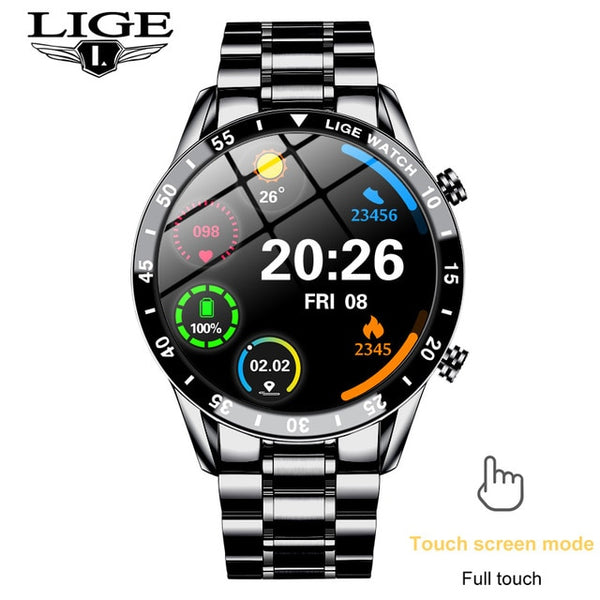 Mens LIGE Luxury Brand Multifunctional Smart Watch