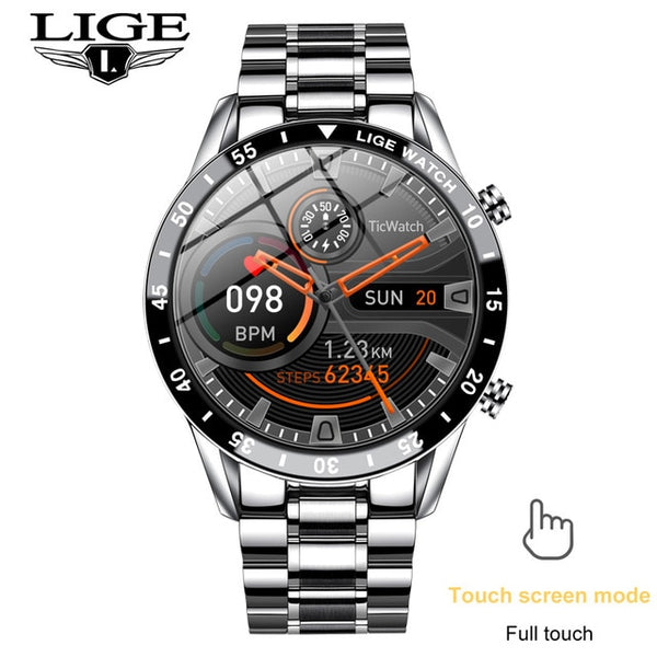 Mens LIGE Luxury Brand Multifunctional Smart Watch