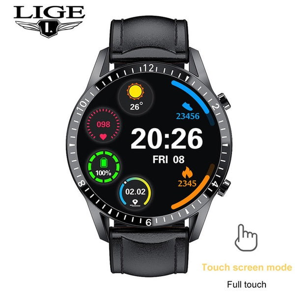 Mens LIGE Luxury Brand Multifunctional Smart Watch