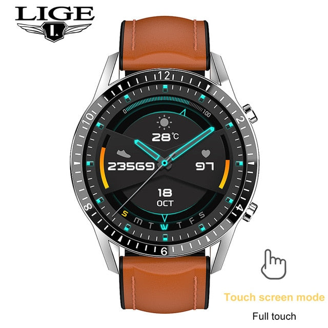 Mens LIGE Luxury Brand Multifunctional Smart Watch