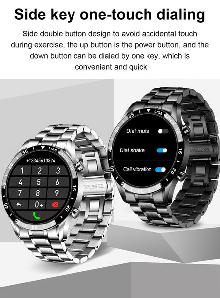 Mens LIGE Luxury Brand Multifunctional Smart Watch