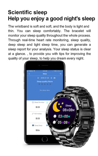 Mens LIGE Luxury Brand Multifunctional Smart Watch