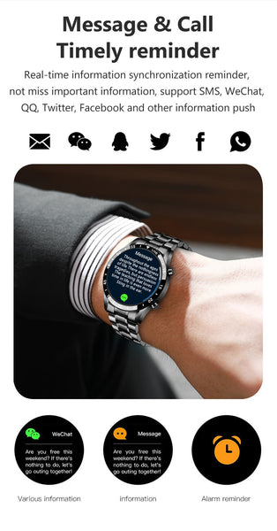 Mens LIGE Luxury Brand Multifunctional Smart Watch