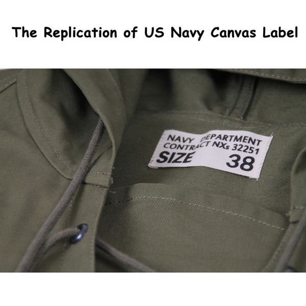 USN WW2 Military Hooded Deck Jacket-Pullover Lace Up