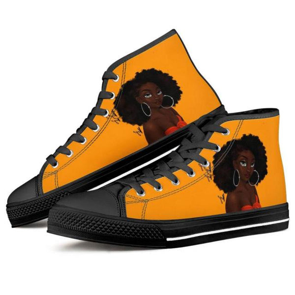 Womens Lace-Up Customizable Classic Sneakers - Black Lives Matter