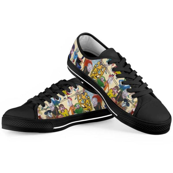 Womens Lace-Up Customizable Classic Sneakers - Black Lives Matter