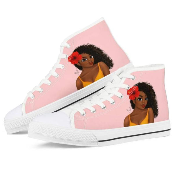 Womens Lace-Up Customizable Classic Sneakers - Black Lives Matter