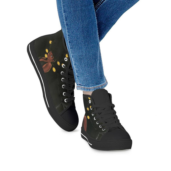 Womens Lace-Up Customizable Classic Sneakers - Black Lives Matter