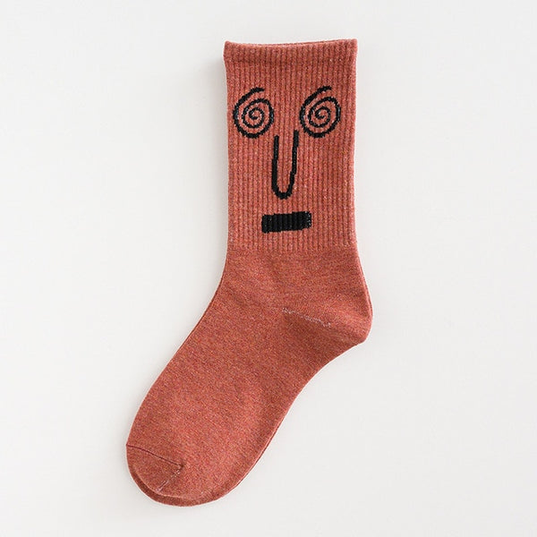 Unisex Anime Art Funny Harajuku Face Socks