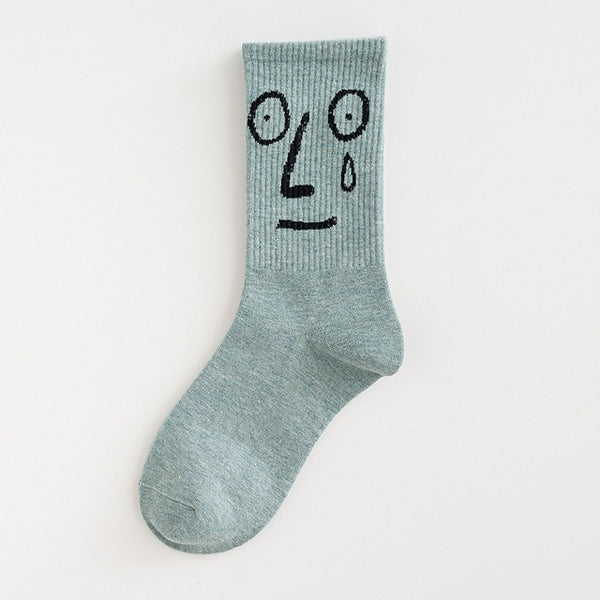 Unisex Anime Art Funny Harajuku Face Socks