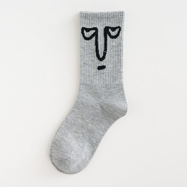 Unisex Anime Art Funny Harajuku Face Socks