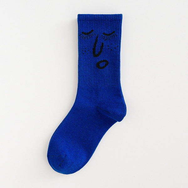 Unisex Anime Art Funny Harajuku Face Socks