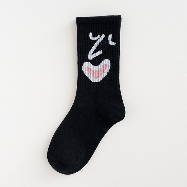Unisex Anime Art Funny Harajuku Face Socks