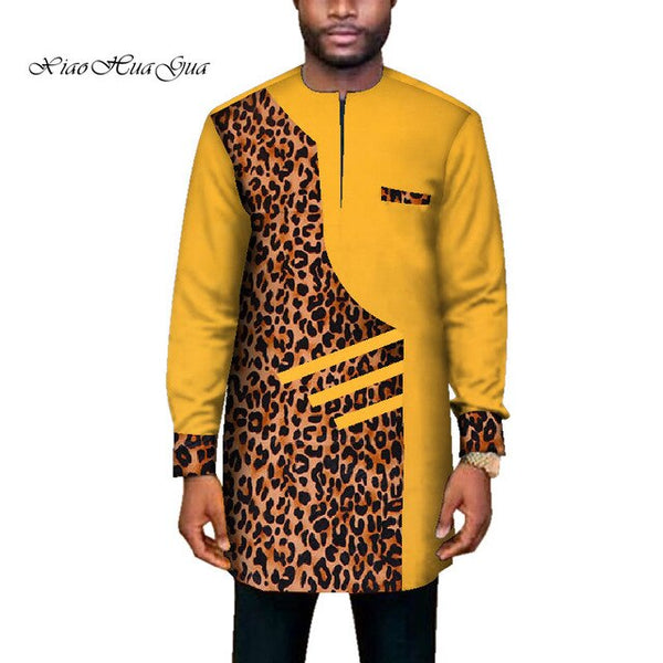 Mens African Clothing Dashiki Shirt + Ankara Pant Set