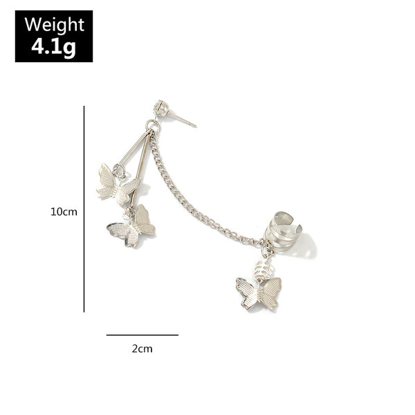 Womens Fashion Butterfly Clip Pierced Earrings - Crosses Butterflies, Different Varieties