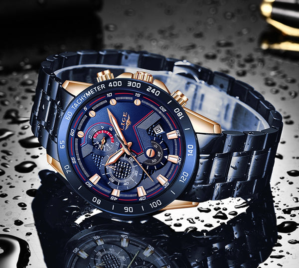 Mens Top Brand Luxury Chronograph Quartz Watch