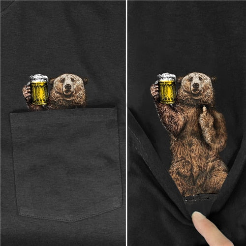 New Animal in Pocket T-shirts