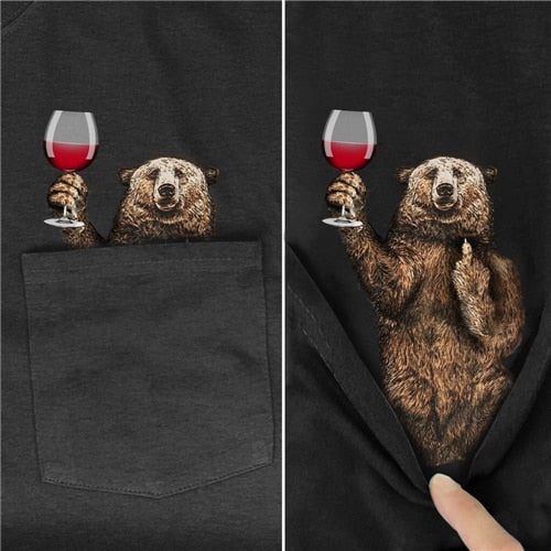 New Animal in Pocket T-shirts