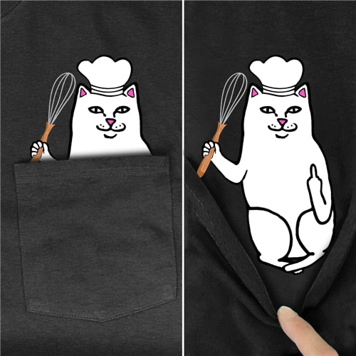 New Animal in Pocket T-shirts