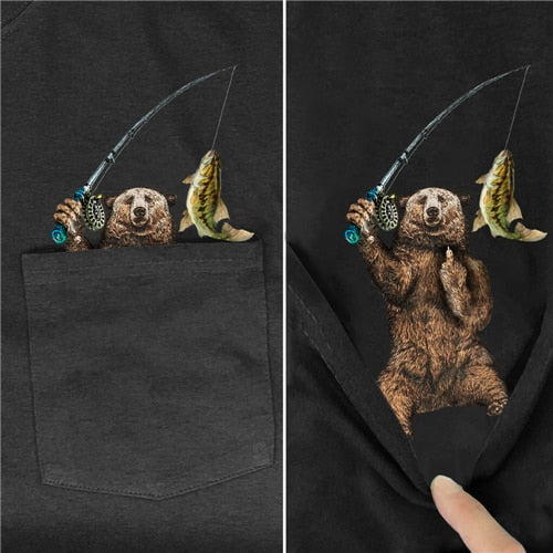 New Animal in Pocket T-shirts