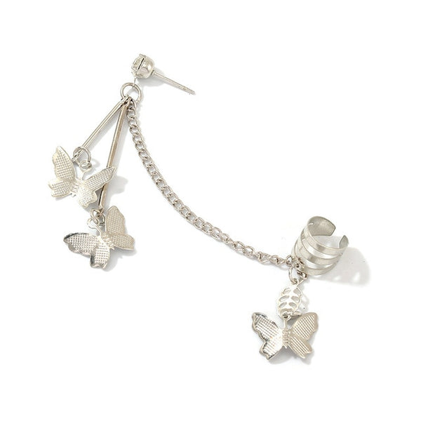 Womens Fashion Butterfly Clip Pierced Earrings - Crosses Butterflies, Different Varieties