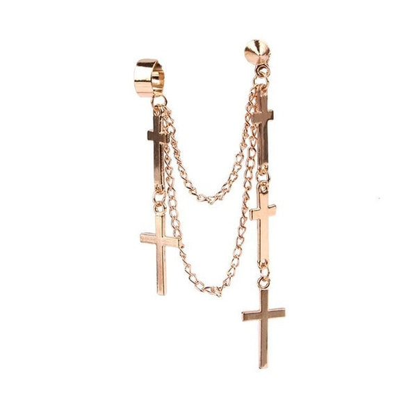 Womens Fashion Butterfly Clip Pierced Earrings - Crosses Butterflies, Different Varieties