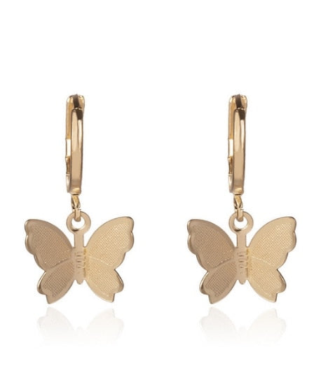 Womens Fashion Butterfly Clip Pierced Earrings - Crosses Butterflies, Different Varieties