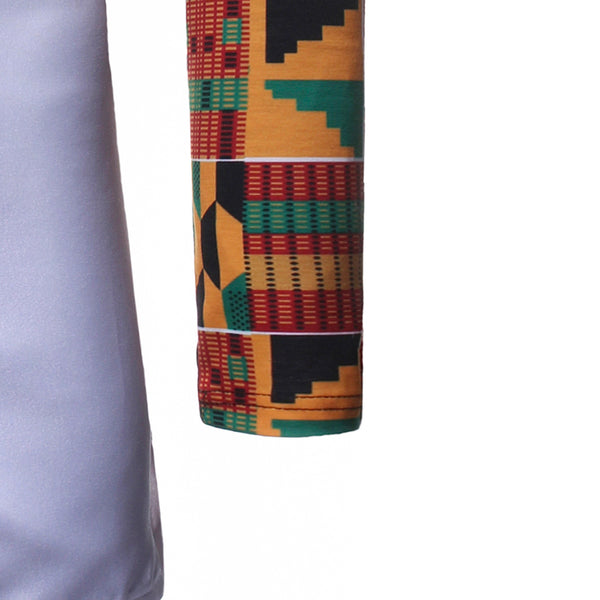 Mens 2piece Dashiki Set - Collar With Full Sleeve Shirt & Trousers