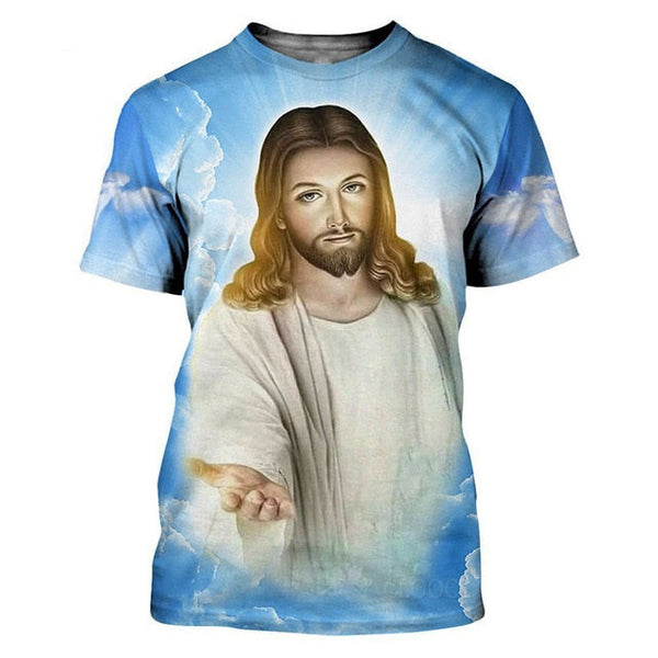 Mens and Womens Jesus Extending Hand T-Shirt