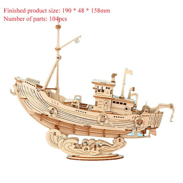 DIY Wooden Puzzle Assembly Kits - Ship