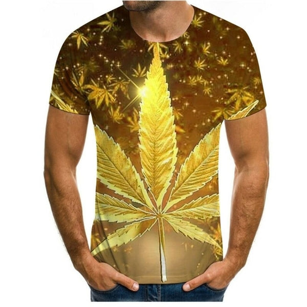Mens Specialty T-shirts - Natures Green Leaf