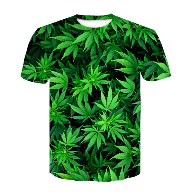 Mens Specialty T-shirts - Natures Green Leaf