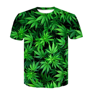 Mens Specialty T-shirts - Natures Green Leaf